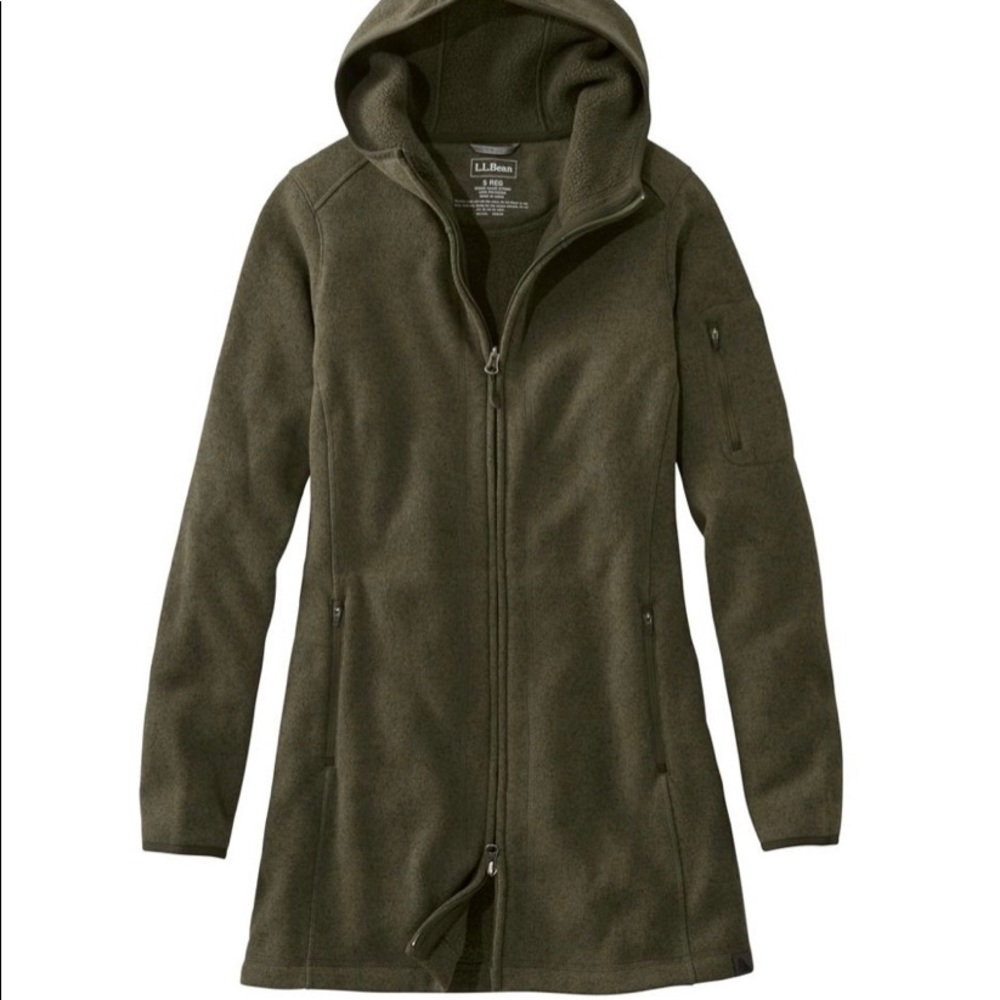 LL Bean Sweater Fleece Coat Misses Regular